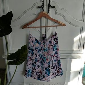 Jcrew Floral Watercolor Silk Blouse